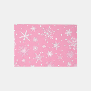 Snowflake pattern outdoor rug