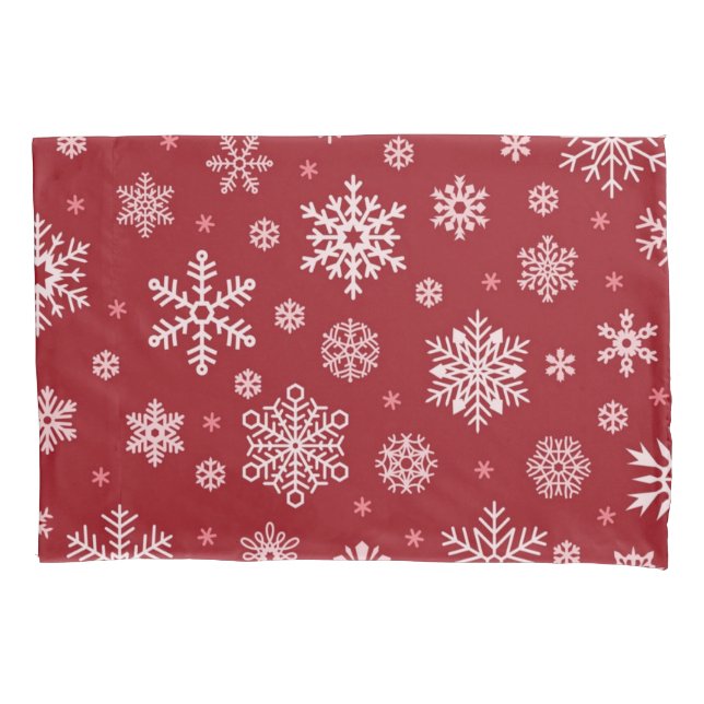 Snowflake pattern pillow case (Front)