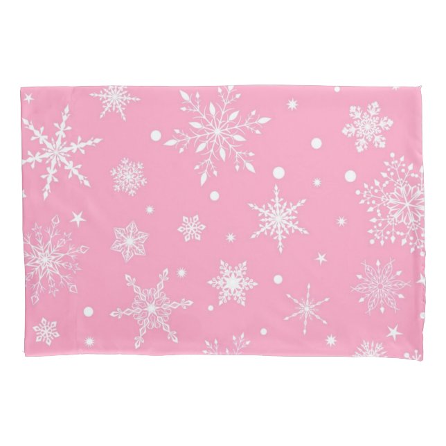 Snowflake pattern pillow case (Front)