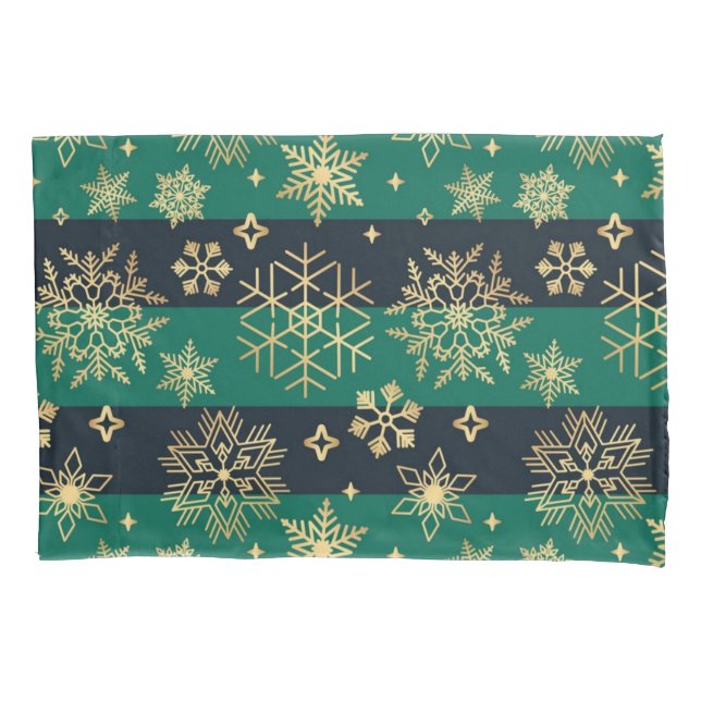 Snowflake pattern pillow case (Front)