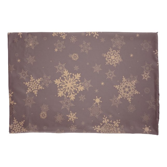 Snowflake pattern pillow case (Front)