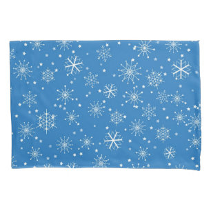 Snowflake pattern pillow case