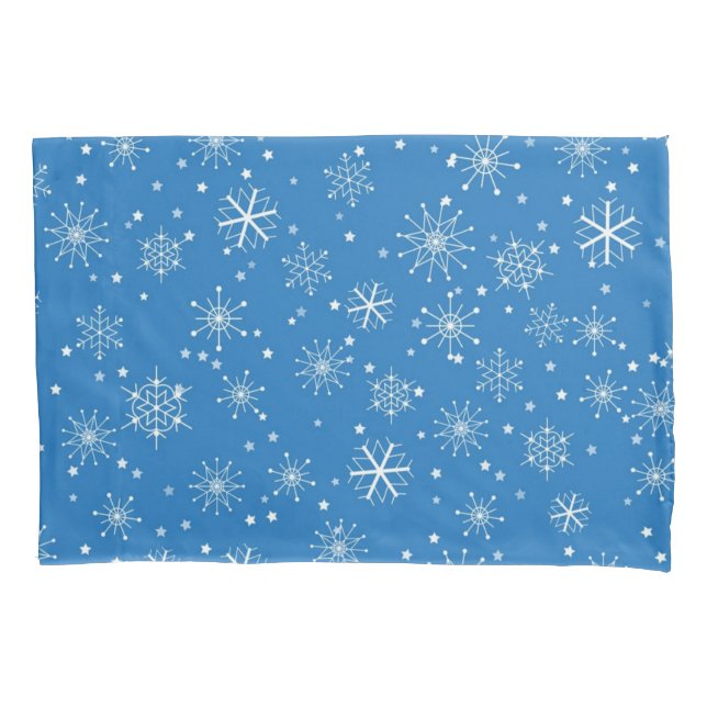 Snowflake pattern pillow case (Front)