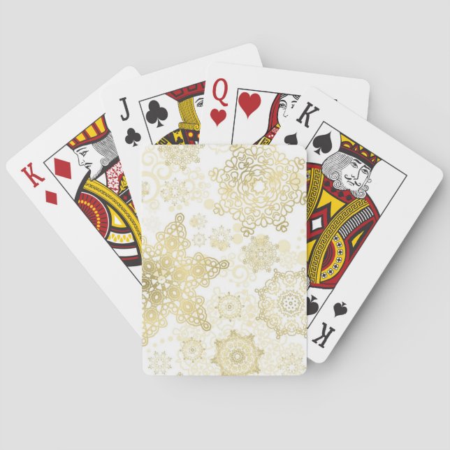 Snowflake pattern poker cards (Back)