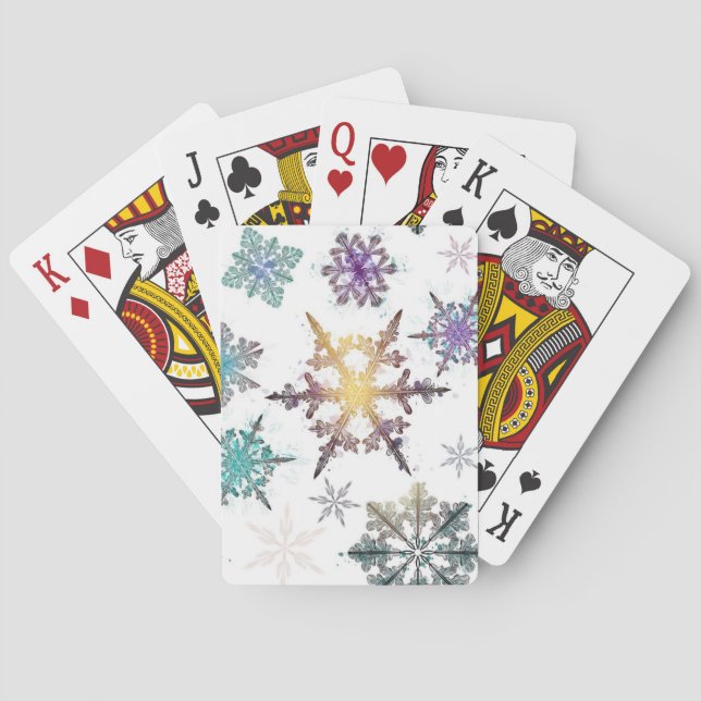 Snowflake pattern poker cards (Back)
