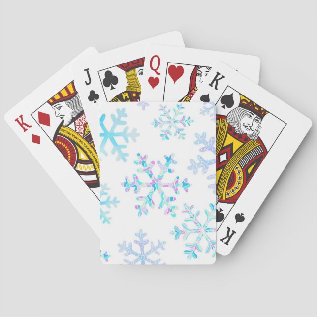 Snowflake pattern poker cards (Back)