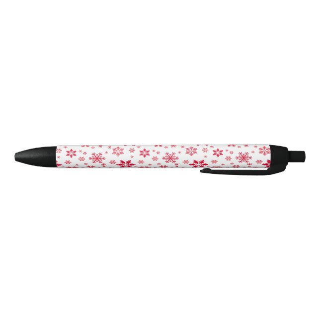 Snowflake Pattern, Red Snowflakes, Snow, White Pen (Bottom)