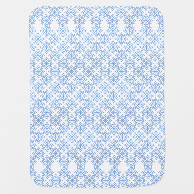 Snowflake Pattern Reversible Baby Blanket (Front)