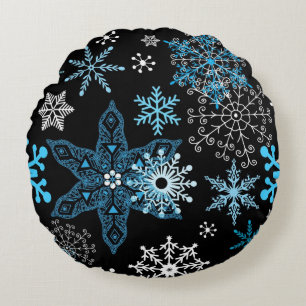 Snowflake pattern	 round pillow