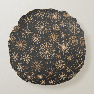 Snowflake pattern	 round pillow