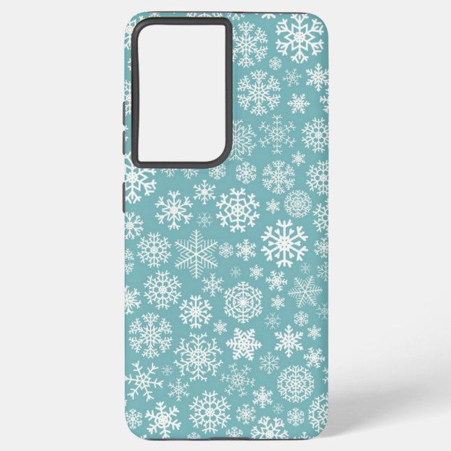 Snowflake pattern samsung galaxy case (Back)