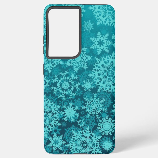 Snowflake pattern samsung galaxy case (Back)