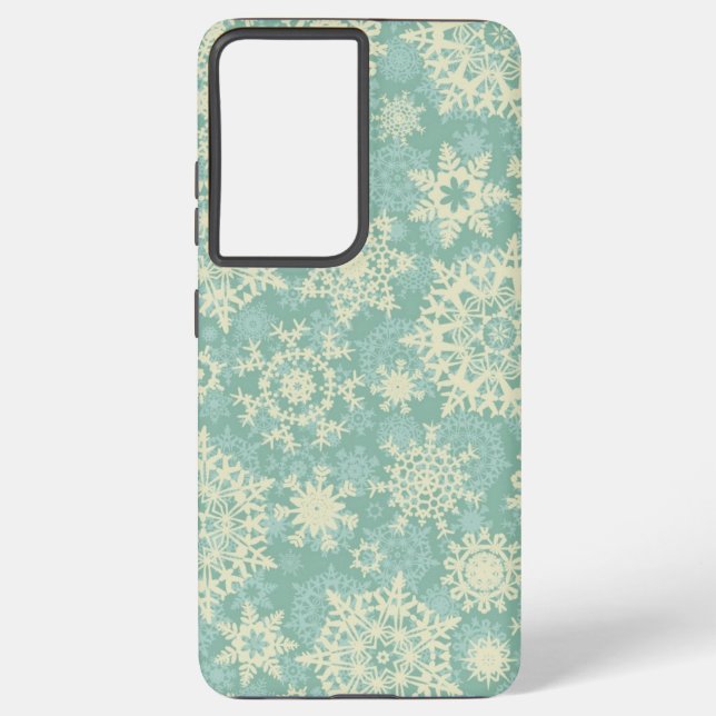 Snowflake pattern samsung galaxy case (Back)