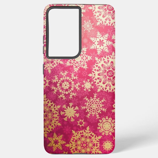 Snowflake pattern samsung galaxy case (Back)