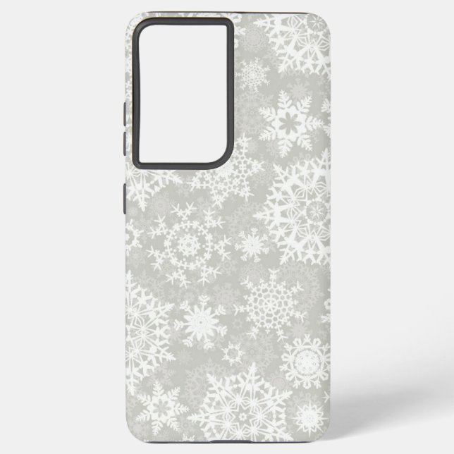 Snowflake pattern samsung galaxy case (Back)