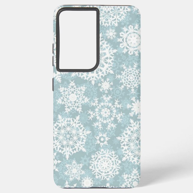 Snowflake pattern samsung galaxy case (Back)