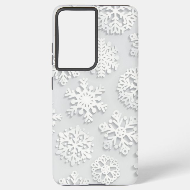 Snowflake pattern samsung galaxy case (Back)
