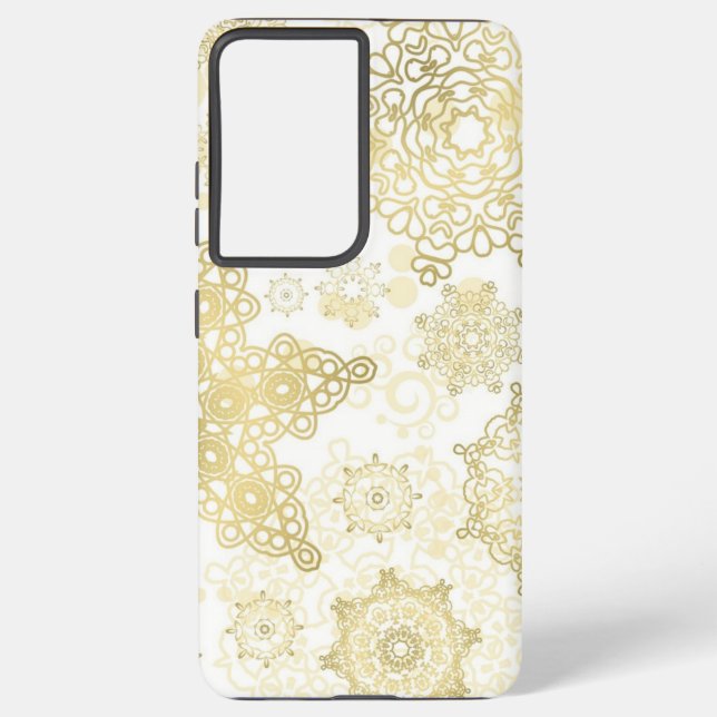 Snowflake pattern samsung galaxy case (Back)