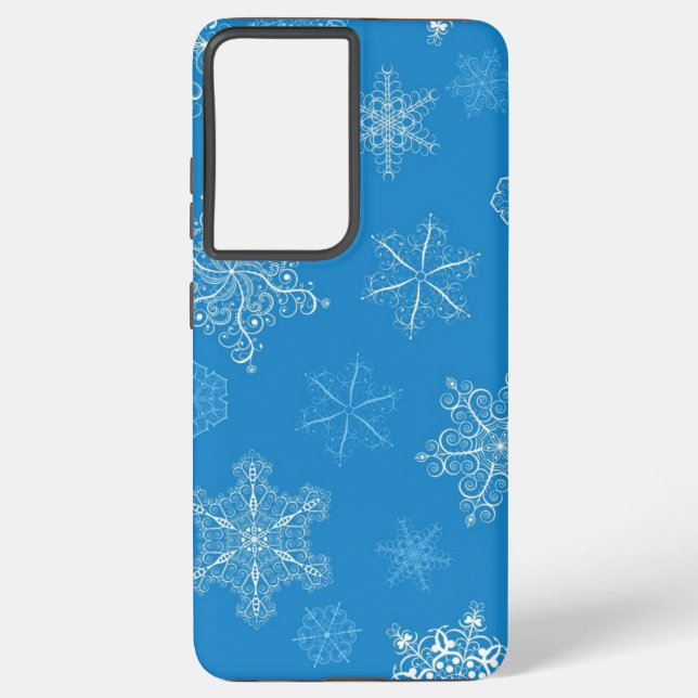 Snowflake pattern samsung galaxy case (Back)