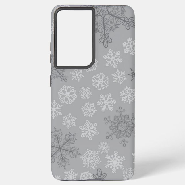 Snowflake pattern samsung galaxy case (Back)