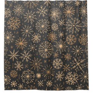 Snowflake pattern	 shower curtain