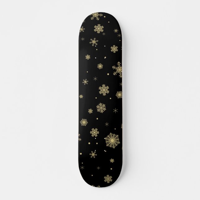Snowflake pattern skateboard (Front)