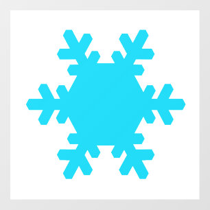 Snowflake Pattern Teal Blue White Classy Decor Floor Decals