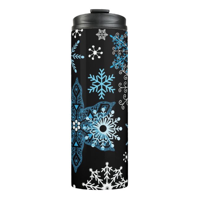 Snowflake pattern	 thermal tumbler (Front)