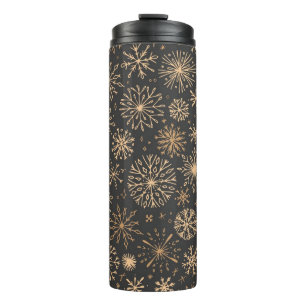 Snowflake pattern	 thermal tumbler
