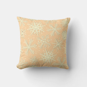 Snowflake pattern throw pillow