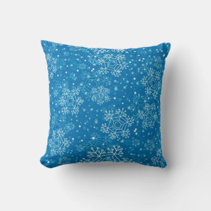 Snowflake pattern throw pillow