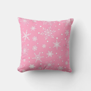 Snowflake pattern throw pillow