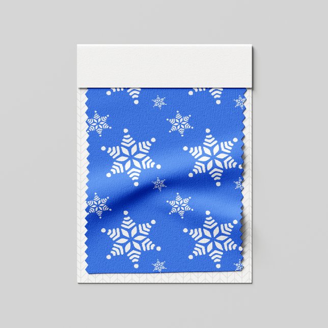 Snowflake Pattern, White Snowflakes, Snow, Blue Fabric (Creator Uploaded)
