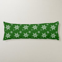 Snowflake Pattern, White Snowflakes, Snow, Green