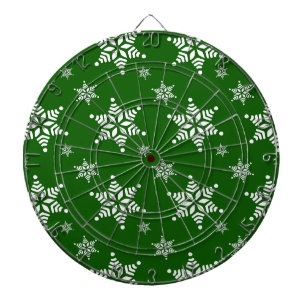 Snowflake Pattern, White Snowflakes, Snow, Green Dart Board