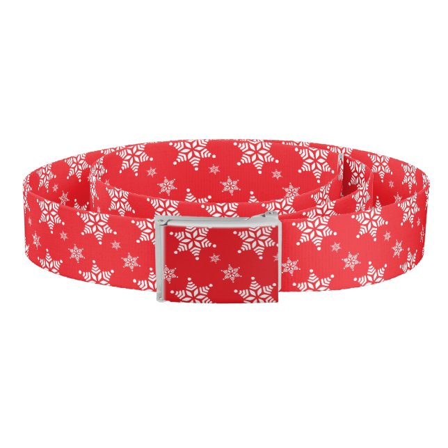 Snowflake Pattern, White Snowflakes, Snow, Red Belt (Coil)