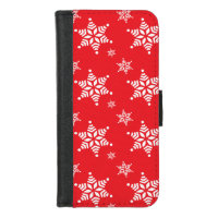 Snowflake Pattern, White Snowflakes, Snow, Red