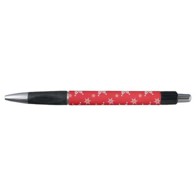 Snowflake Pattern, White Snowflakes, Snow, Red Pen (Front)