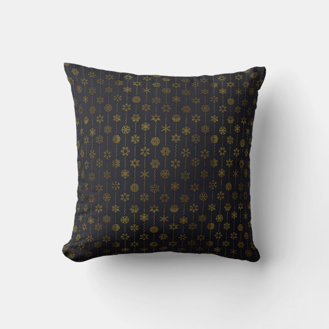 ❄️ Snowflake Pattern Winter Home Accent 🛋️ Throw Pillow (Front)