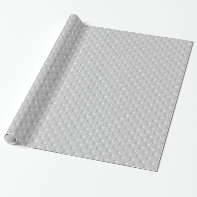 Snowflake Pattern Wrapping Paper (Unrolled)
