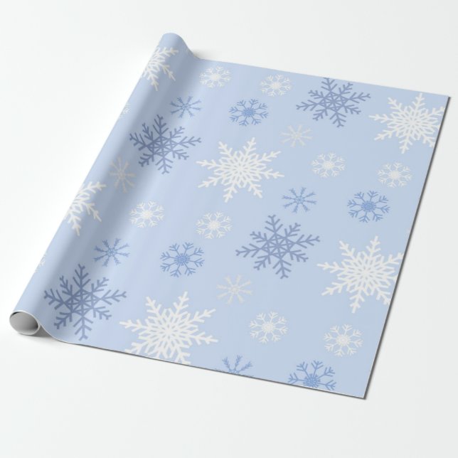 Snowflake pattern	 wrapping paper (Unrolled)
