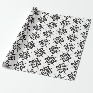 Snowflake pattern wrapping paper