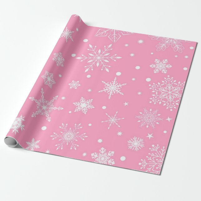 Snowflake pattern	 wrapping paper (Unrolled)
