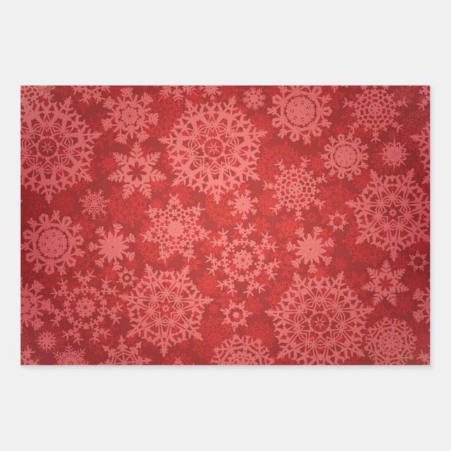 Snowflake pattern	 wrapping paper sheets (Front)