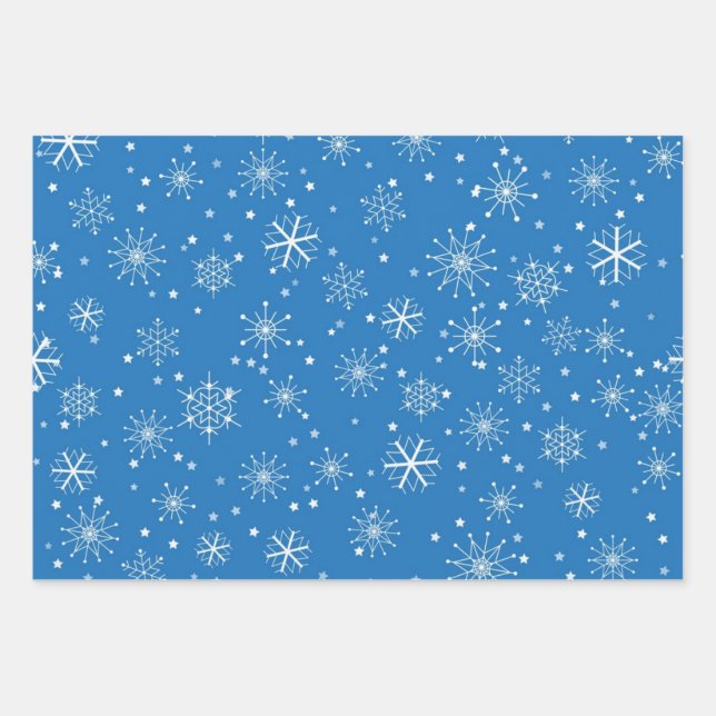 Snowflake pattern	 wrapping paper sheets (Front)