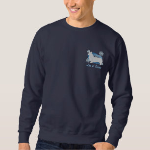 Snowflake Pembroke Welsh Corgi Embroidered Sweatshirt