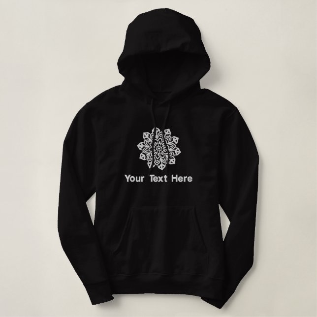 Snowflake Personalized Embroidered Hoodie (Design Front)