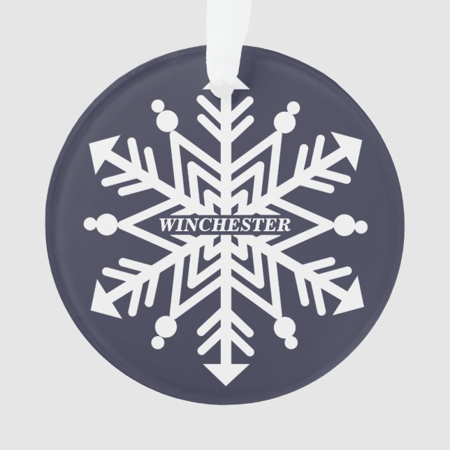 Snowflake Personalized With Your Name Ornament (Front)