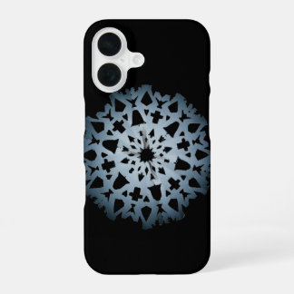 Snowflake phonecase (dark) iPhone 16 case