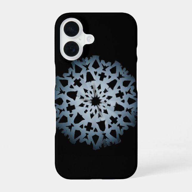 Snowflake phonecase (dark) iphone case (Back)